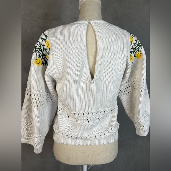 Ba&sh Boxy Floral Embroidered Sweater - Picture 8 of 14